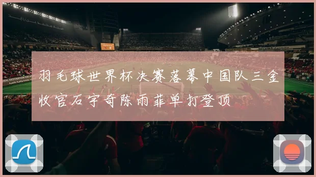 羽毛球世界杯决赛落幕中国队三金收官石宇奇陈雨菲单打登顶
